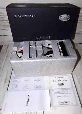 Autoart Signature Pagani Zonda R White 1/18 78262 Die-cast Model RARE MINT • $1140