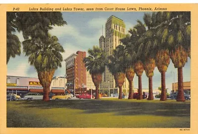 Maricopa County Luhrs Building And Tower Phoenix Arizona Vintage Postcard CP323 • $4.95