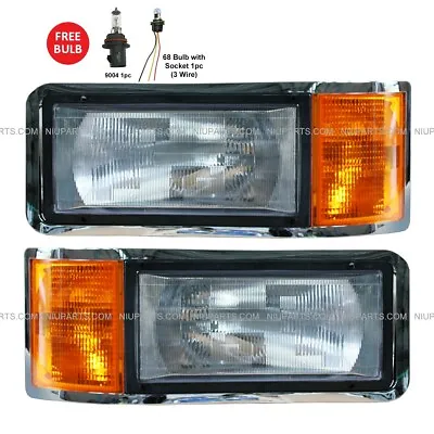 Headlight - LH And RH Fit: 90-03 Mack CH600 CH612 98-99 CH613 SBA Hood Truck • $205