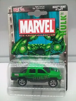 Maisto Marvel Series / 2002 Chevy Avalanche - Green - Hulk - Model Pickup X1 • $29.72