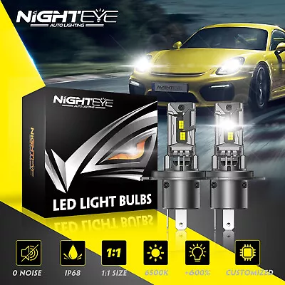 2x H4 Super Bright LED Headlight Bulbs Conversion Kit High Low Beam 6500K White • $35.99