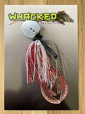 WHACKED LURES AUST ~ 3/8oz Weedless Craw CHATTERBAIT ~ RED GLASS • $10.99