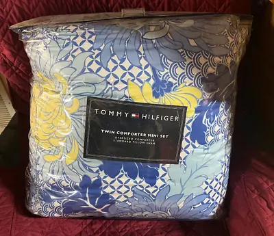 TOMMY HILFIGER Twin Comforter & Sham Set Floral Design New NIP Bedding • $69.95
