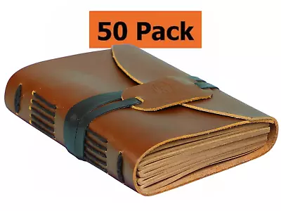 50 PCS Wholesale Job Lot - Handmade Rustic Leather Journal  Notebook - 200 Page • £124.99