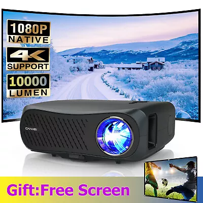 $604.59 • Buy 10000lms Home Cinema Projector 4K Movie Daytime TV HDMI USB Video Native 1080p