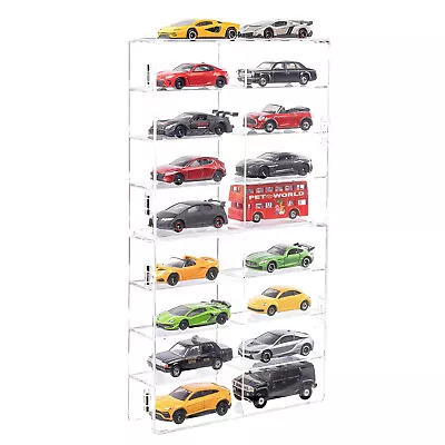 2Pcs Car Diecast Display Case Acrylic 4-Tier 1/36 Model 16 Car Compartment • $59.98