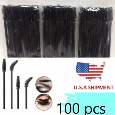 Disposable Eyelash Mascara Brushes Wands Applicator Makeup Brush Kit 100 Pcs • $9.49