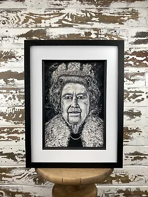 Queen Elizabeth II Portrait Art Painting Print Poster A4 Unframed • £10.99