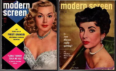 MODERN SCREEN August 1952 + October 1952 • $9.99