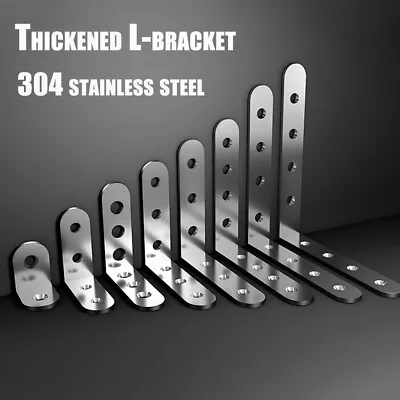 304 Stainless Steel Corner Brace Joint Shelf Support L-Shape Right Angle Bracket • $142.55