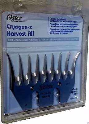 $59.95 • Buy OSTER Blade 9 Tooth Flared Golden Ram Comb  Harvest All Cryogen-X 78554-196