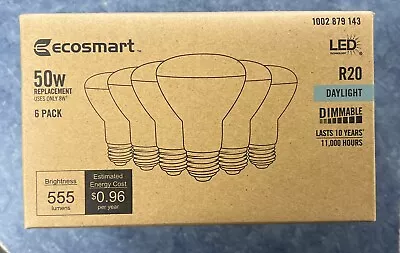 EcoSmart 50-Watt Equivalent BR20 Dimmable LED Light Bulb Daylight (6-Pack) • $17.95