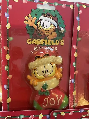 VTG Garfield Ornament Magnets Set Of 5 1996 Hard To Find • $75