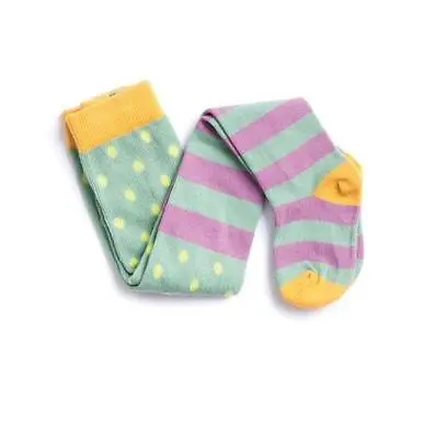 Matilda Jane TREACLE Tights 12-14 Purple Green Stripe Dot Once Upon A Time NEW • $4.65