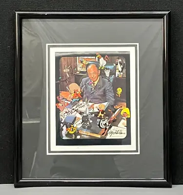 Mel Blanc Signed And Framed PHOTOGRAPH With Characters 19  X 16  C. 1988 • £185.24