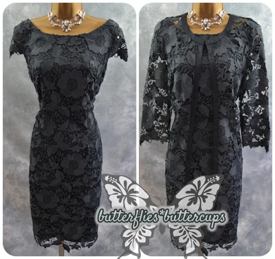 £89.99 • Buy ~ VERA MONT ~ Size 12 Lace Dress And Jacket Suit Mother Of The Bride Outfit