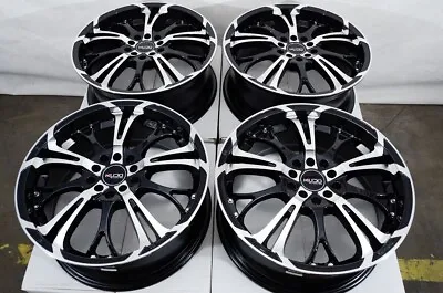 17  5x100 5x114.3 Wheels Rims Black W/Polish Face Honda Civic Accord Corolla (4) • $754