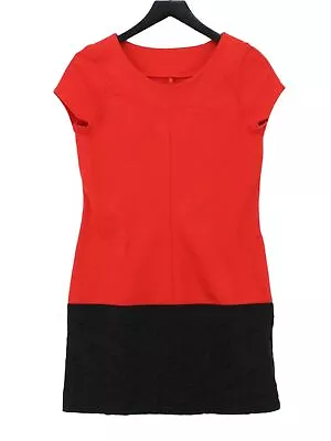 Miss Captain Women's Midi Dress UK 10 Orange Cotton • £8.50
