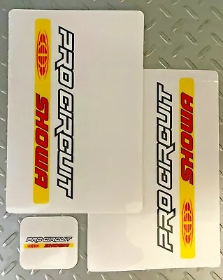 Pro Circuit Fork Decals SHOWA Fork Shock Wraps Stickers A Kit CRF KX PC-SHO-YL • $16.99