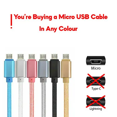 Fits IPad/iPhone Charger Nylon Braided Fast Charging Lead USB Data Cable UK • £1.49