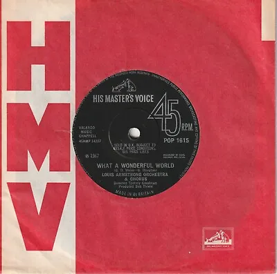LOUIS ARMSTRONG - What A Wonderful World (1968) EX Copy HMV Label POP 1615 • £10