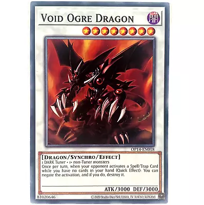 YUGIOH Void Ogre Dragon OP14-EN018 OTS Tournament Pack Common Card NM • £2.99