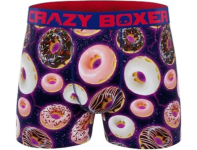 Crazy Boxer Briefs Mens X-Large 40-42 Space Galaxy Donut Fun Novelty Underwear • $13.38