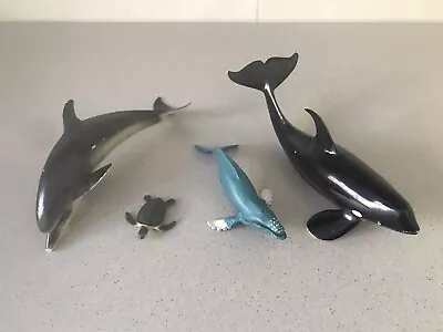 Sea Animal Figurines Plastic/rubber Toys Lot Of 4 (Wing Crown) • $19