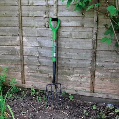 Rustproof Carbon Steel Garden Gardening Farming Digging Fork Soft Grip YD Handle • £11.49