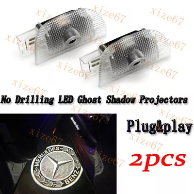 2pc White LED Car Door Projector Light For MB SL-CLass R230 2002-2011 • $29.95