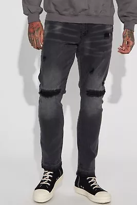 New Men's Distressed Washed Slim Jeans • $18.99