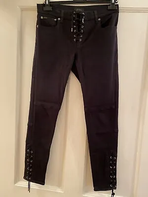 Ralph Lauren Lace Up Black Jeans Size 29 • £7