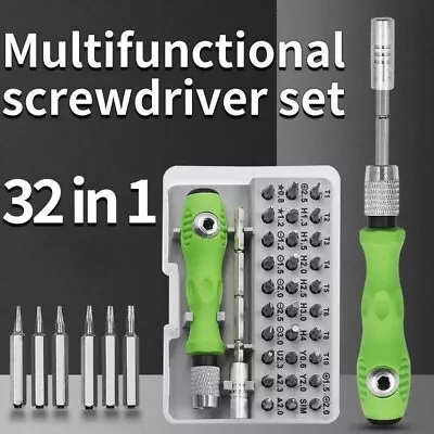 32 In 1 Small Screwdriver Bit Set Precision Magnetic Portable Repair Tool Kit • £6.99