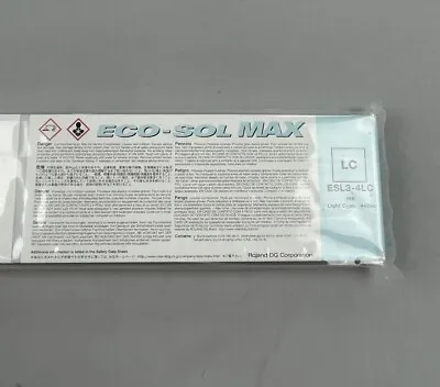 Roland Eco-Sol Max Ink Light Cyan Brand New - ESL3-4LC - 440cc Sealed Fast Ship • $84.99