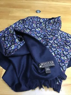 £11 • Buy Pure Cashmere 100% Silk Scarf Hipster Paisley Pattern Defects  66”-11”