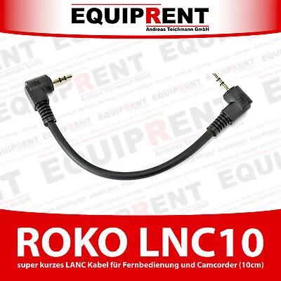 ROKO LNC10 100mm 10cm Lanc Remote Control Cable 2.5mm Jack Plug Angle EQZ03 • £17.02