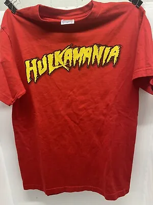 Vintage Single Stitch Hulkamania Is Still Runnin' Wild ( M ) Short Sleeve Shirt • $24.61