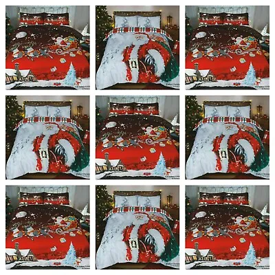 £15.99 • Buy Christmas Xmas Duvet Cover Santa UK Hot Bedding Set Pillow Cases All Sizes New