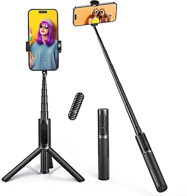 Selfie Stick Tripod Extendable 3 In 1 Aluminum Bluetooth With Wireless Remote • £18.50