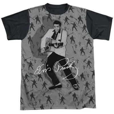 Elvis Presley Rockin All Over Adult Costume T Shirt (Black Back) S-3XL • $19.99