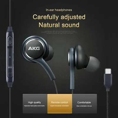SAMSUNG AKG Type-C USB C Earphones S10+ Note 9 S20 Ultra S21 FE S22 Plus Earbuds • $19.95
