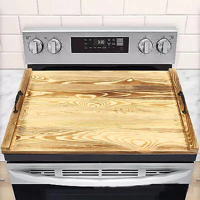 Wood Stove Top Cover Noodle Board Stove Cover+Handles For Gas Stove 29.5 Lx22 W • $47