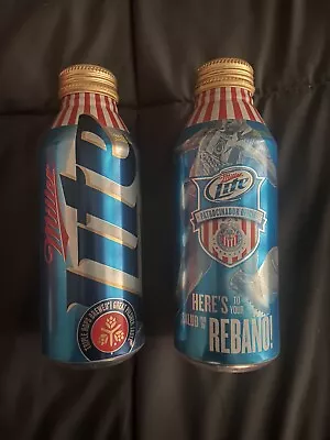 Miller Lite  Here's To Your Salud Por Tu Rebano  16oz Aluminum Bottle Empty • $3