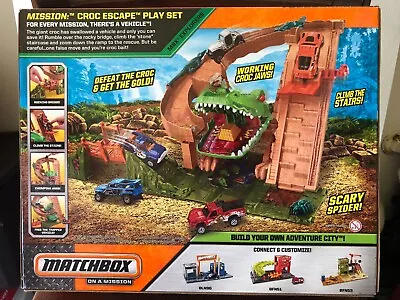 Matchbox - Croc Escape Adventure Play Set New In Box Includes 1 Car - Brand New • $25
