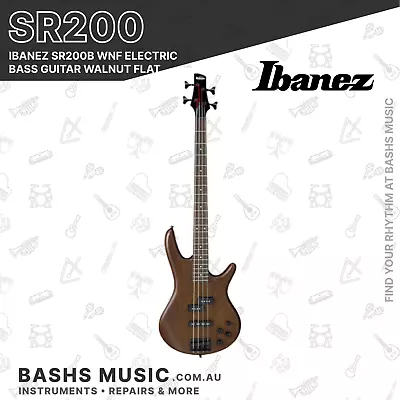 Ibanez SR200B WNF Electric Bass Guitar Walnut Flat • $629