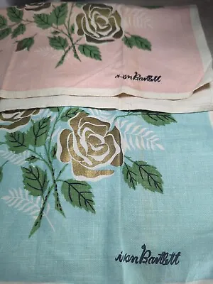 2 Vintage Tea Towels. MCM Signed Ivan Bartlett • $28