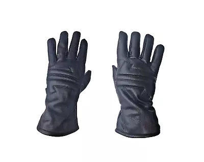 Motorcycle Gauntlet Touring Gloves LEATHER Lined Warm Cool XXL Kylo Ren • $19.99