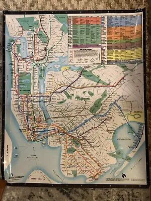 Rare Official MTA Subway Train Car Plastic Map 1979 - 1985 NYC Transit Original • $175