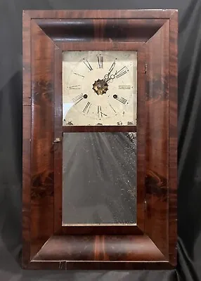 Antique 1840s CLARKE GILBERT & Co. Ogee Clock W/ Mirror Panel • $497.39