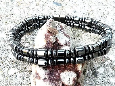 $40.49 • Buy Best Seller Magnetic Hematite Bracelet Anklet 2 Row
